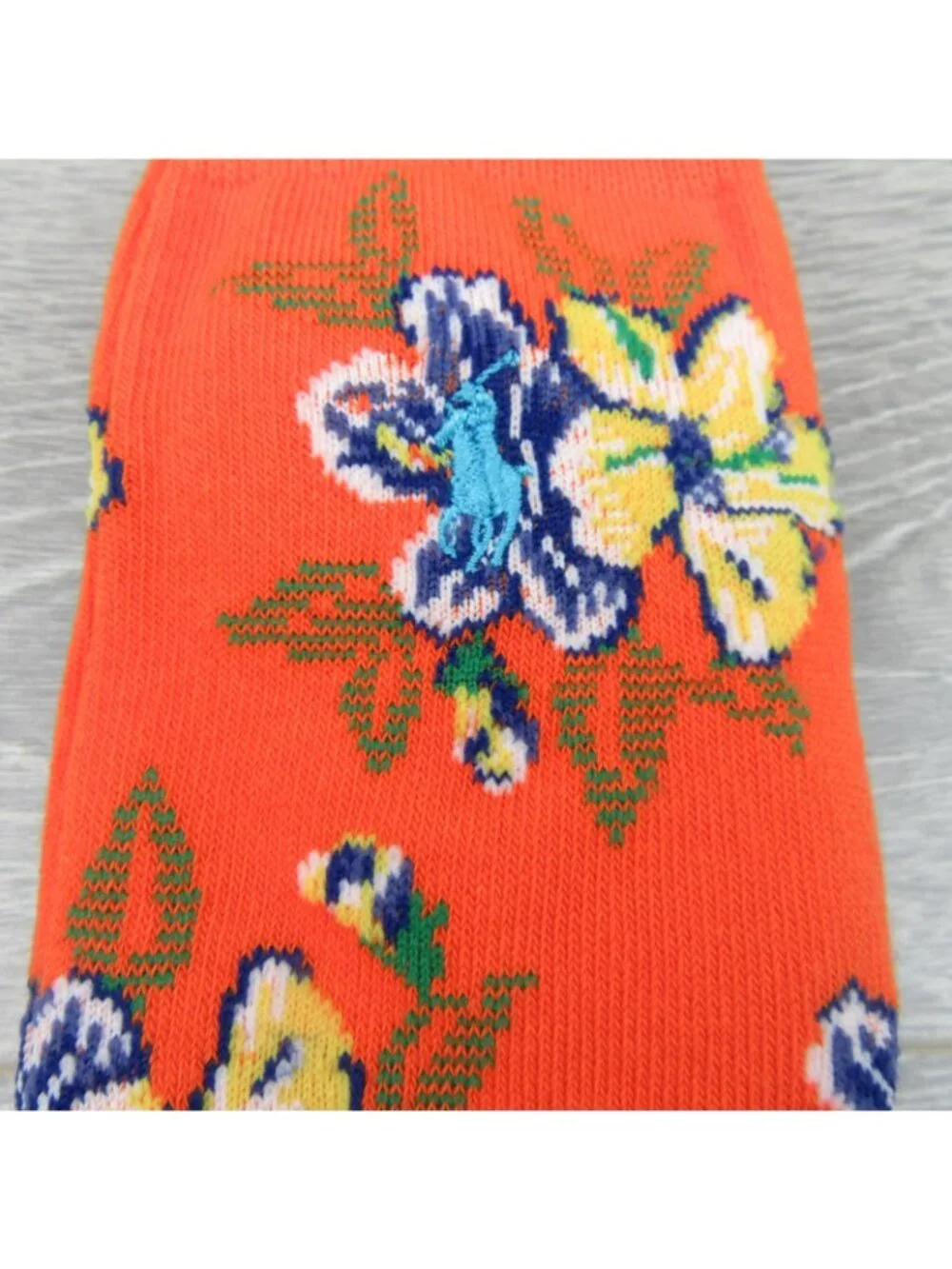 Polo Ralph Lauren Tropical Floral & Stripe Socks Men's Size 6-12.5 (2 PAIRS) NEW